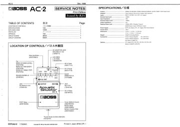 Boss AC 2 schematic circuit diagram